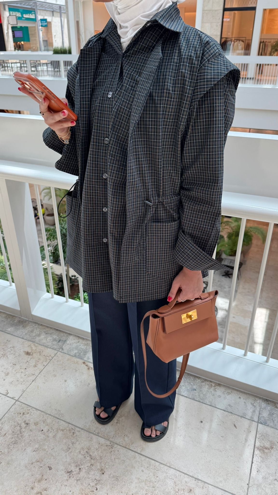 Dark blue checkered shirt
