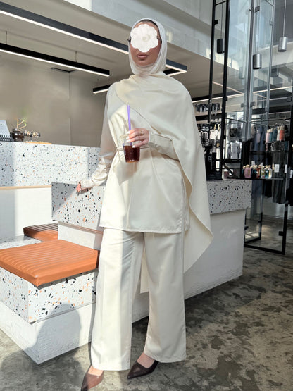 Offwhite silk set