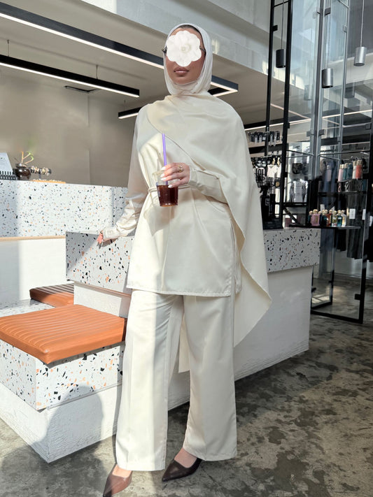 Offwhite silk set